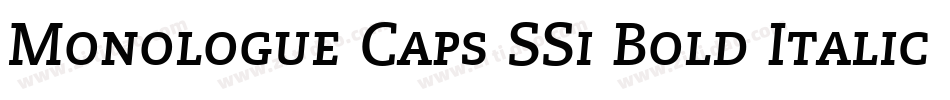 Monologue Caps SSi Bold Italic Small Caps字体转换
